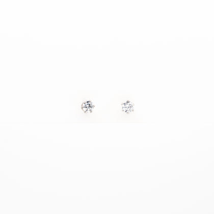 Aretes Plateados de Cubic Circonia