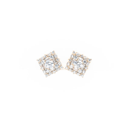 Aretes Cuadrados Con Strass