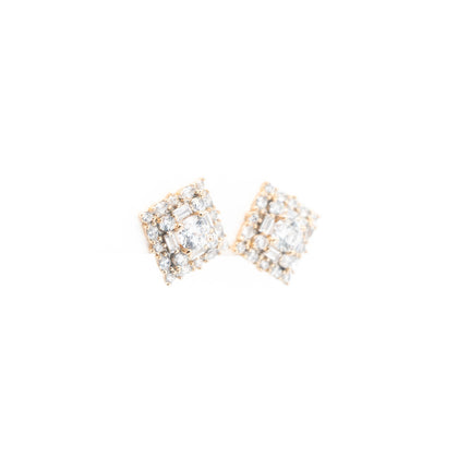 Aretes Cuadrados Con Strass