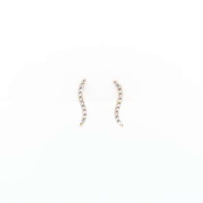 Aretes Ondulados Strass