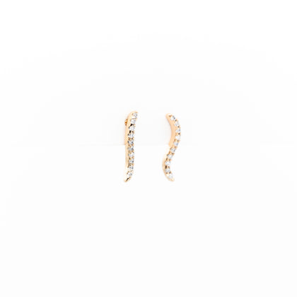 Aretes Ondulados Strass