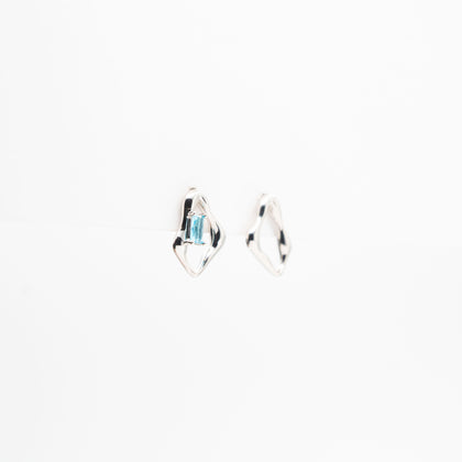 Aretes Plateados Con Circonia