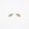 Aretes Dorados De Circonia Y Strass