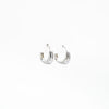 Aretes Plateados Con Franja Strass