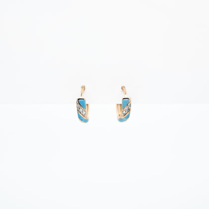 Aretes De Colores En Espiral Strass
