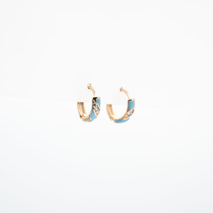 Aretes De Colores En Espiral Strass