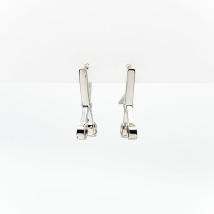 Aretes De Tijeras Plateadas