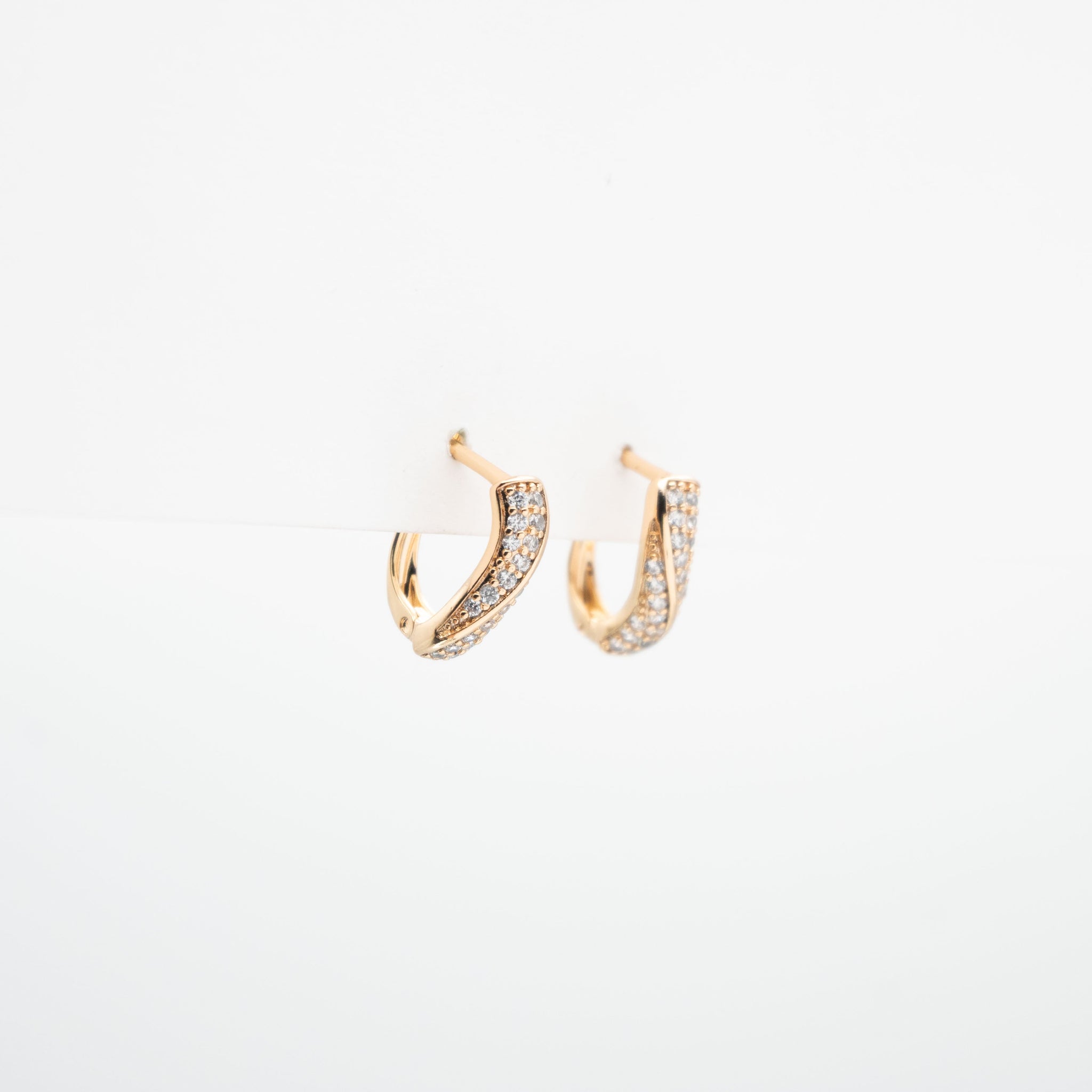 Aretes Ondulados Strass