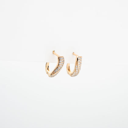 Aretes Ondulados Strass
