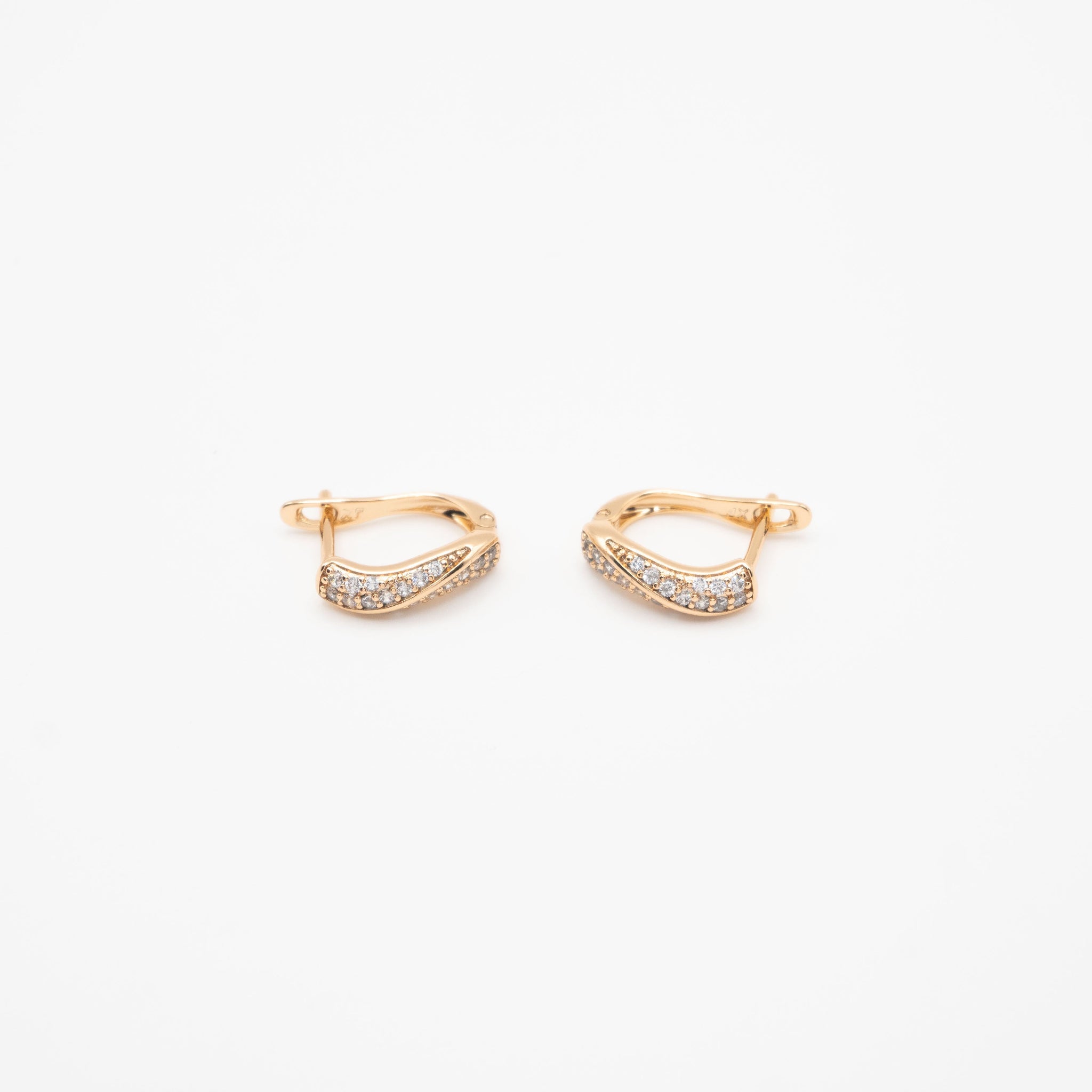 Aretes Ondulados Strass