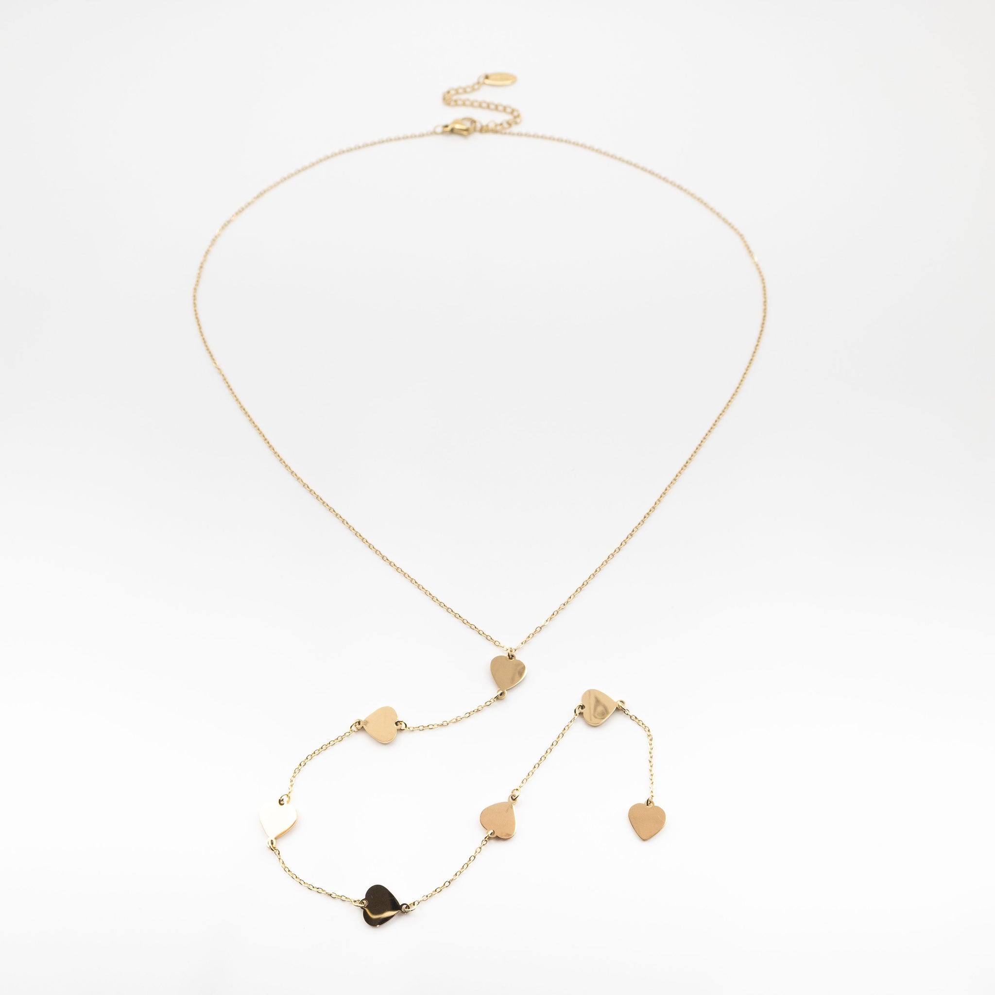 Collar Largo De Corazones