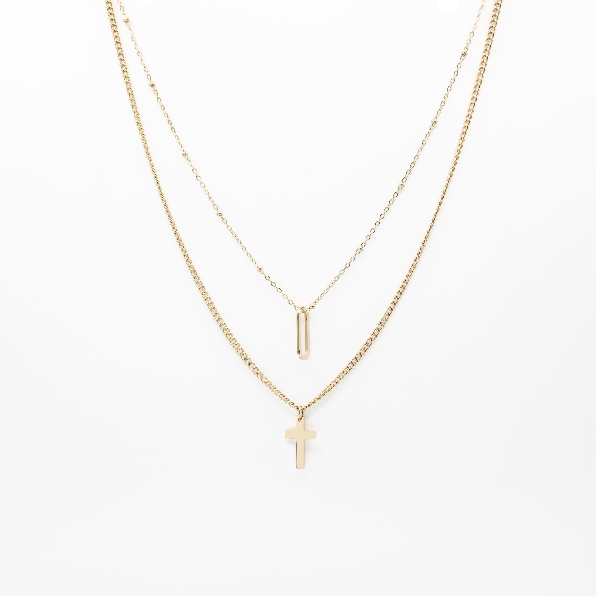 Collar Multicadena Cruz