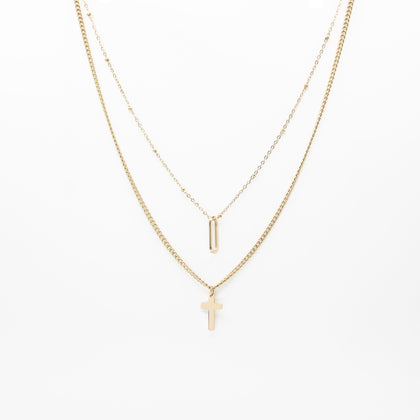Collar Multicadena Cruz