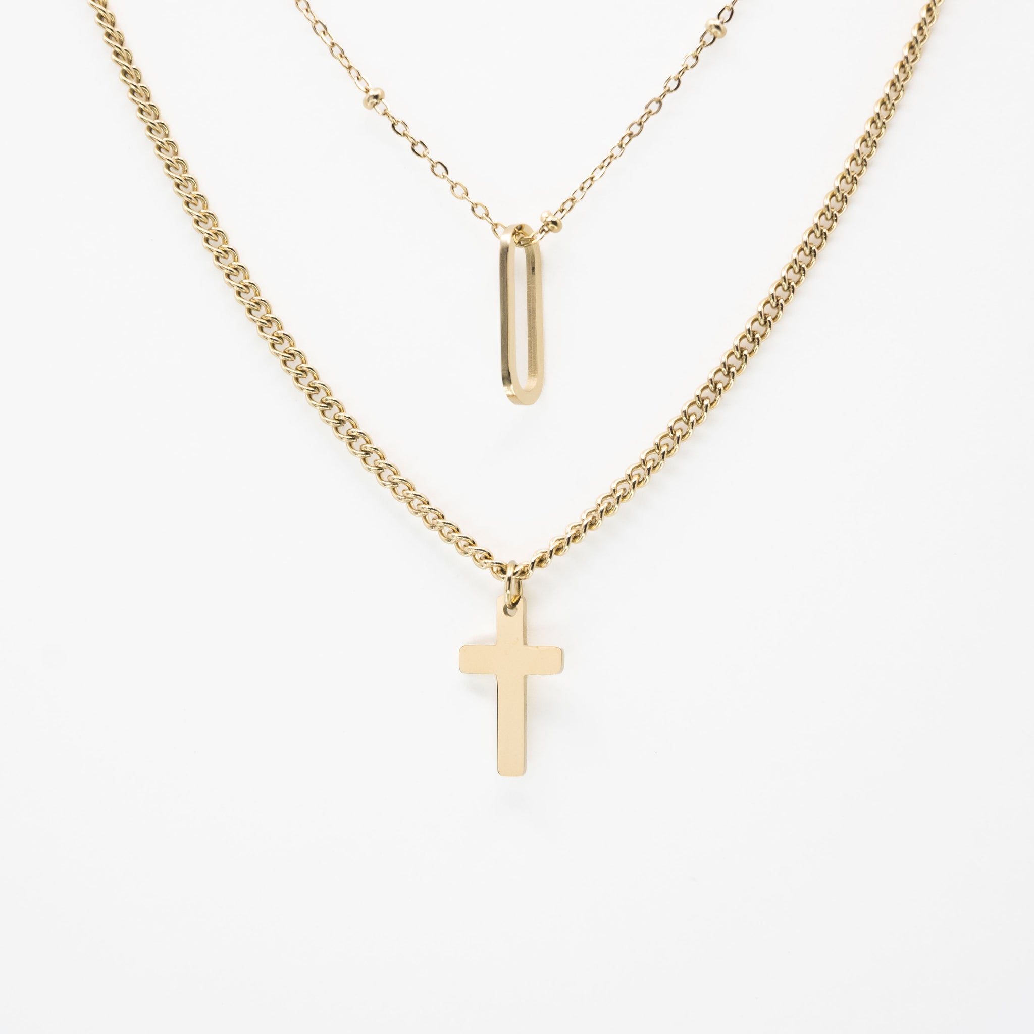 Collar Multicadena Cruz
