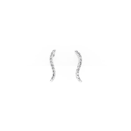 Aretes Ondulados Strass