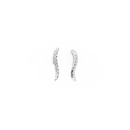Aretes Ondulados Strass