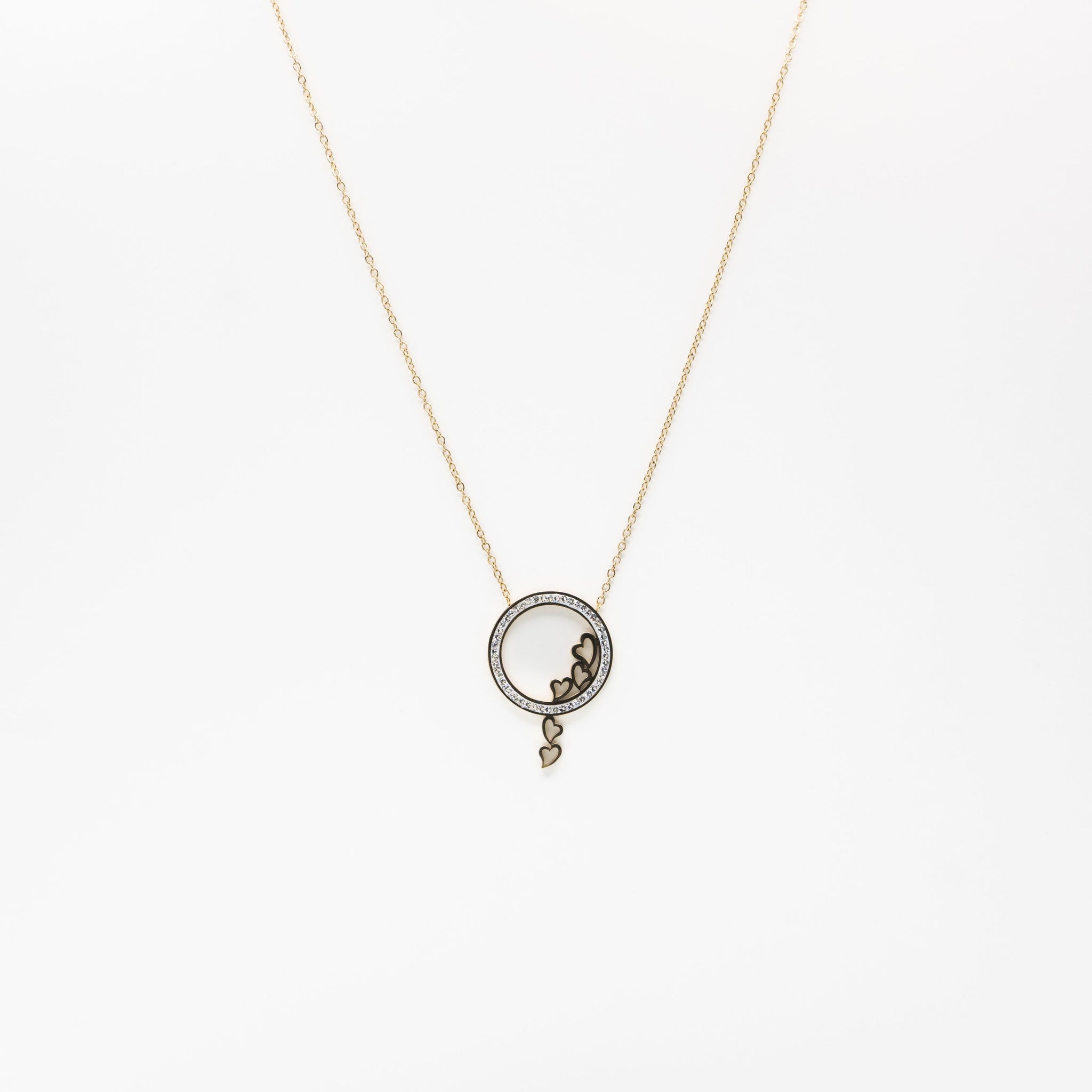 Collar De Corazones Strass