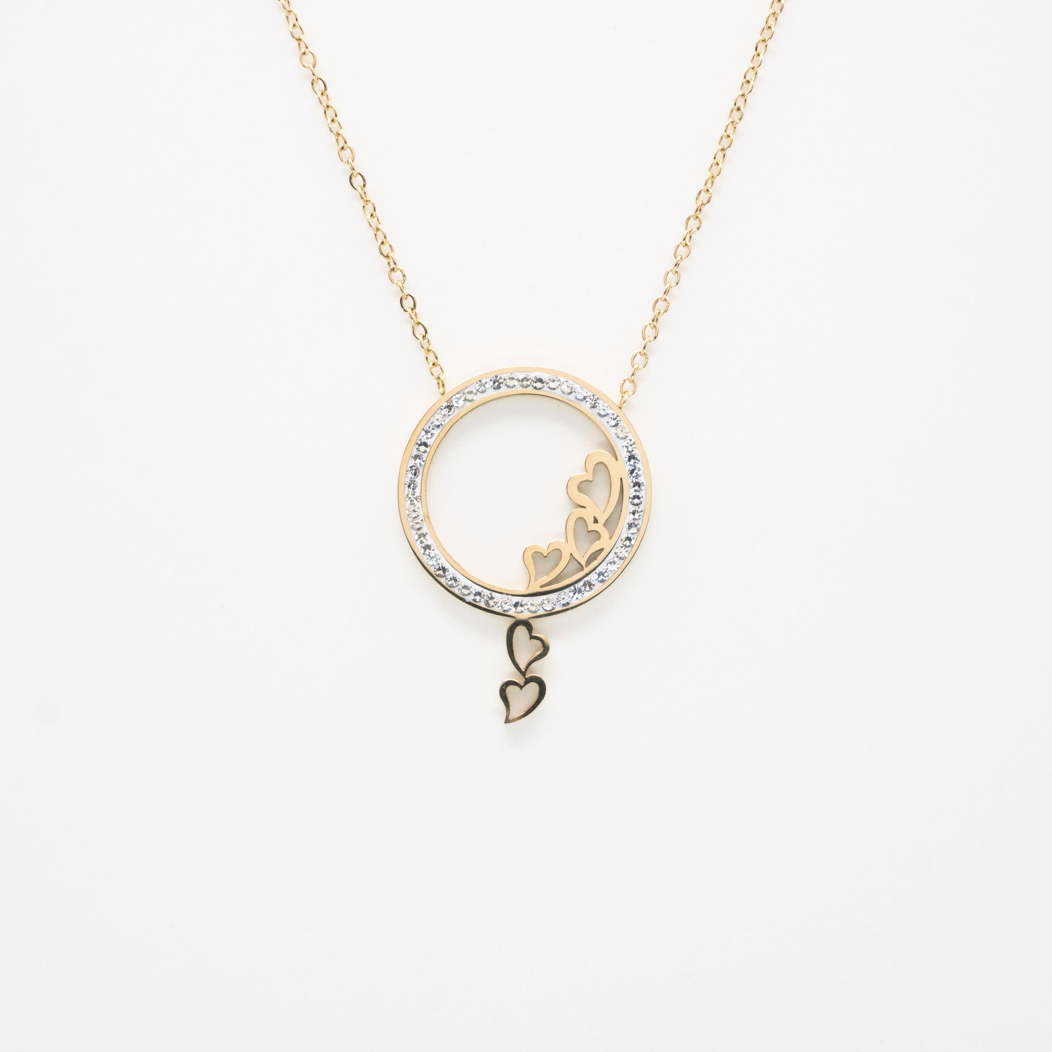 Collar De Corazones Strass