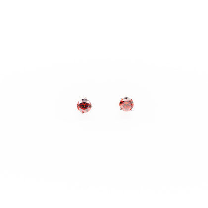 Aretes De Cubic Zirconia Rojo