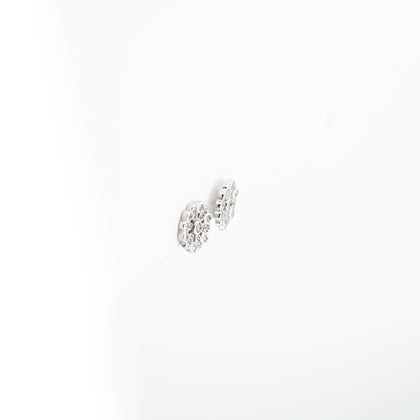 Aretes Strass Plateado