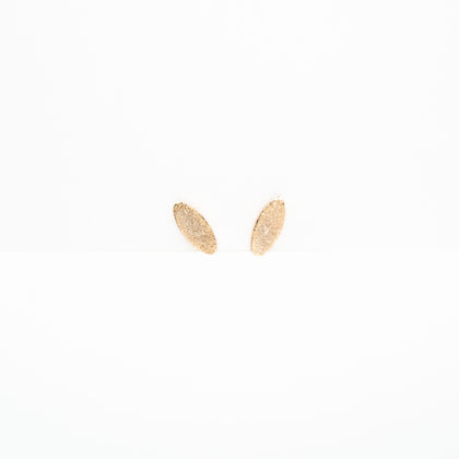 Aretes Ovalados Con Glitter Dorado