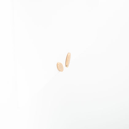 Aretes Ovalados Con Glitter Dorado