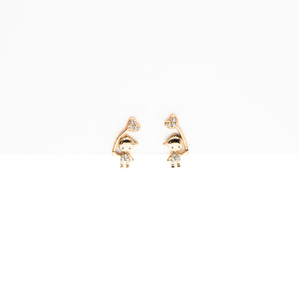 Aretes Niño Con Globo Strass