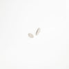 Aretes Ovalados Con Glitter Plateado