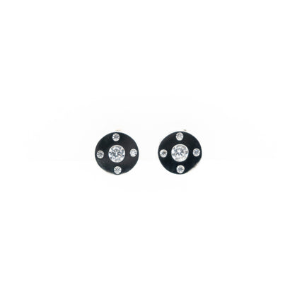 Aretes Disco Con Circonia