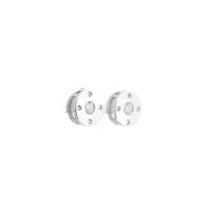 Aretes Disco Con Circonia