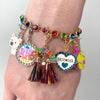 Brazalete Piedras Colores Charm It Cumpleaños