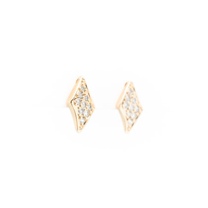 Aretes Diamante Curvo Strass