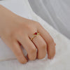Anillo Corazon Rojo Ajustable