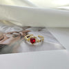 Anillo Corazon Rojo Ajustable