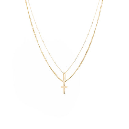 Collar Multicadena Cruz
