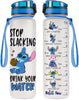 Stitch Medidor De Agua Botella 32 oz