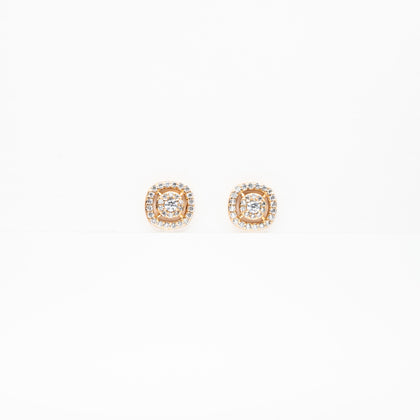 Aretes Dorados Con Strass