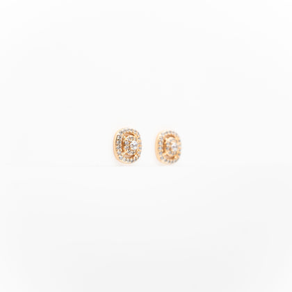 Aretes Dorados Con Strass