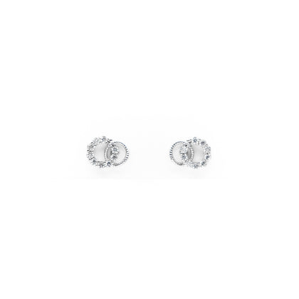 Aretes De Anillos Plateados