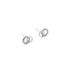 Aretes De Anillos Plateados