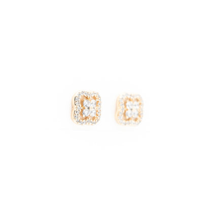 Aretes De Flor Strass