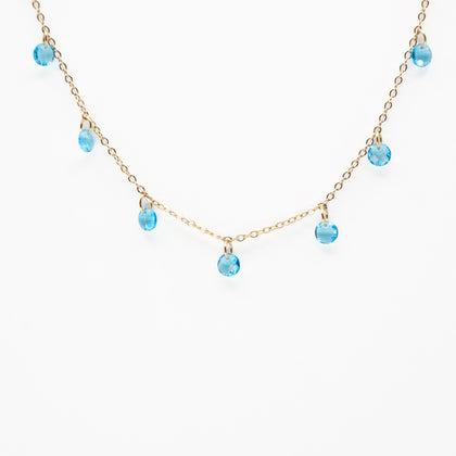 Collar Multidije Circonia Azul