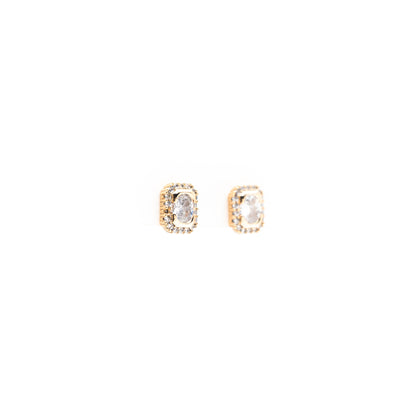 Aretes Cuadrados De Circonia