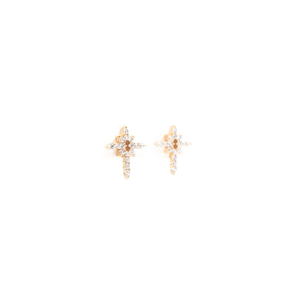 Aretes De Cruz Strass