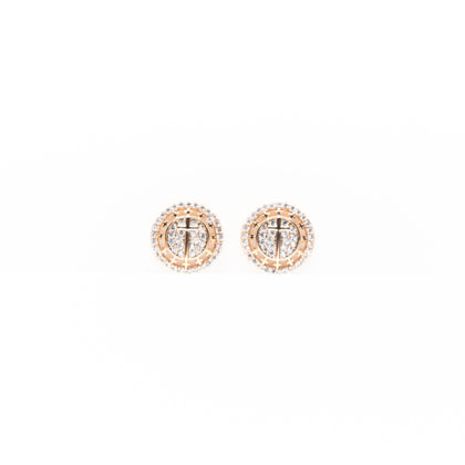 Aretes Circulares De Cruz