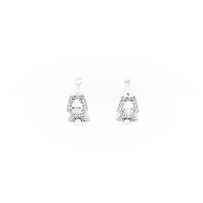 Aretes De Argolla Con Strass