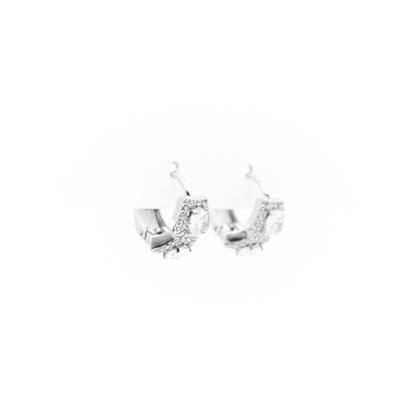 Aretes De Argolla Con Strass