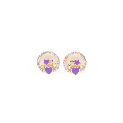 Aretes Corazones Y Estrellas