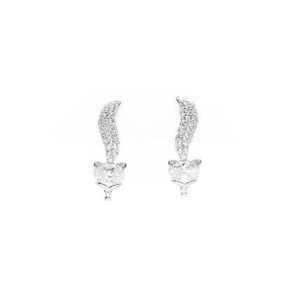 Aretes Zorro Plateado