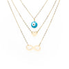 Collar Multicadena De Corazón e Infinito